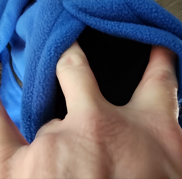 Athletic Works blue and black fleece zip-up jacket - Picture 3 of 8